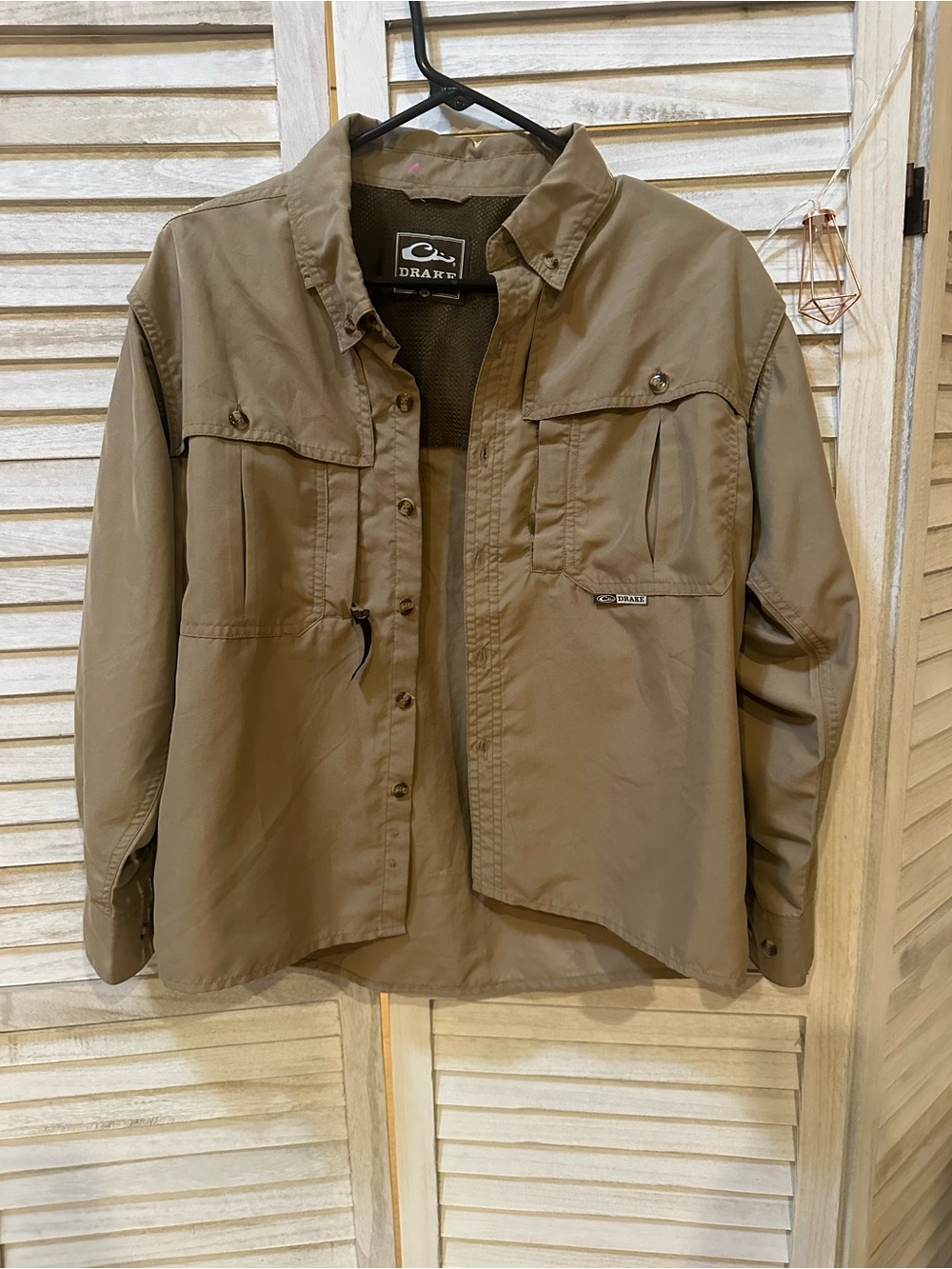 Drake Tan Button-Front Outdoor Shirt
